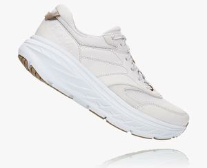 Hoka One One Men's Bondi Road Running Shoes White Clearance Sale [PUIBG-6315]